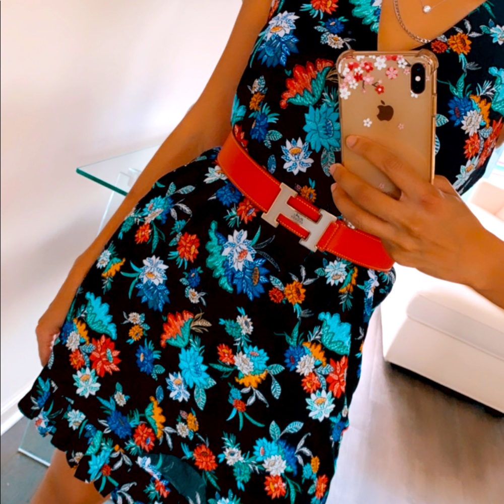 Shelli Segal Black Floral Dress